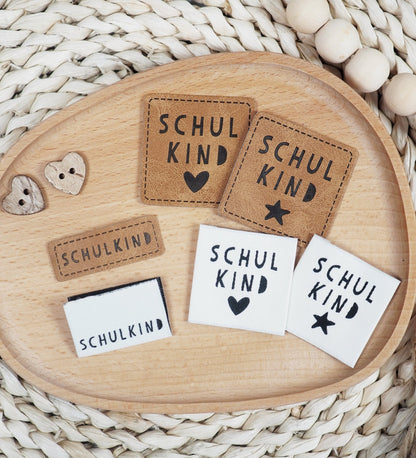 Kunstlederlabel - Schulkind ★ *iron - on* - Paul &amp; Clara