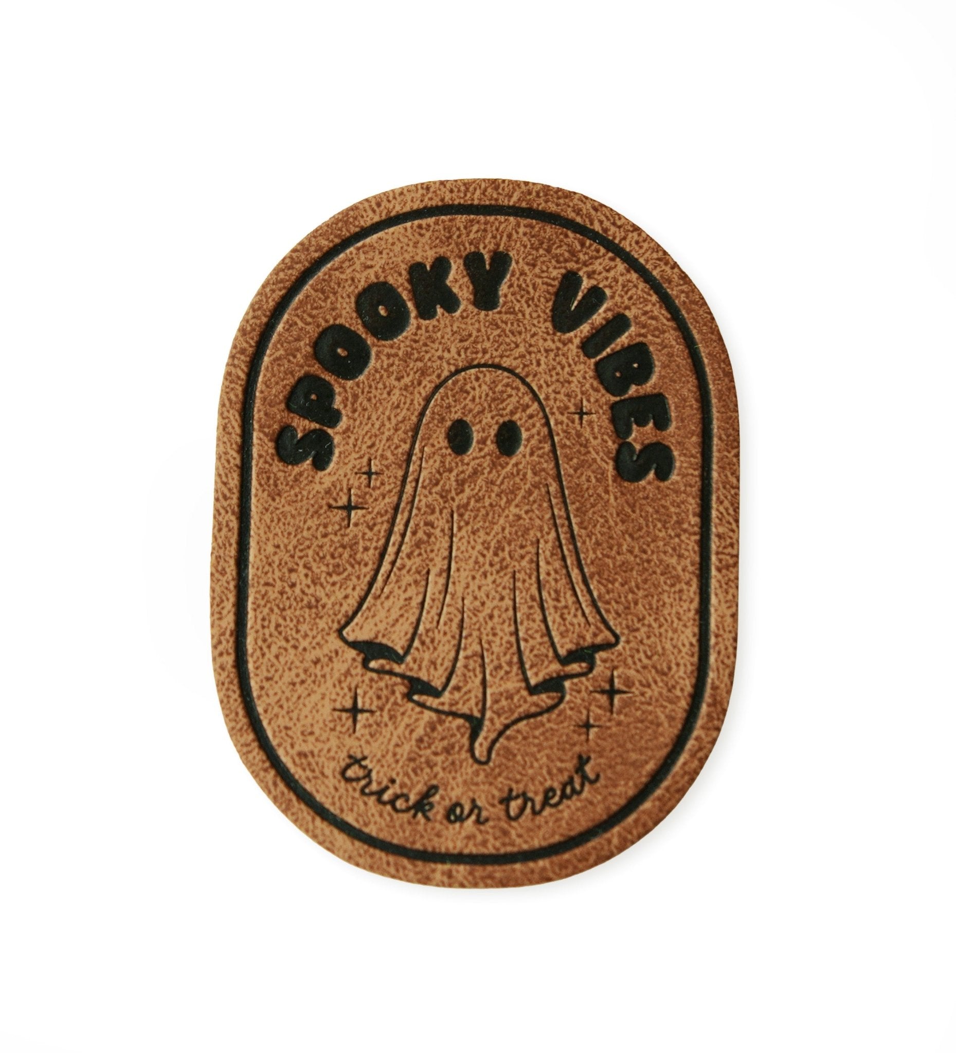 Kunstlederlabel - spooky vibes *iron - on* - Paul &amp; Clara