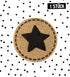 Kunstlederlabel - Stern *iron - on* - Paul & Clara