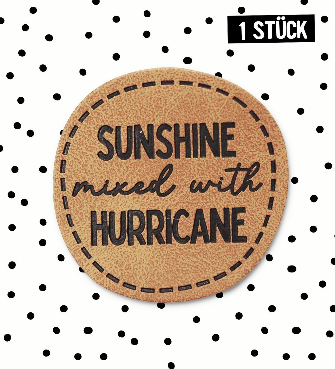 Kunstlederlabel - Sunshine mixed with hurricane *iron - on* - Paul &amp; Clara