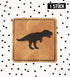 Kunstlederlabel - t - rex *iron - on* - Paul & Clara