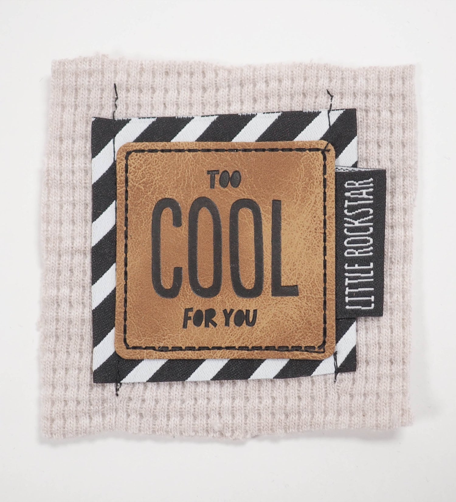 Kunstlederlabel - too cool for you *iron - on* - Paul &amp; Clara