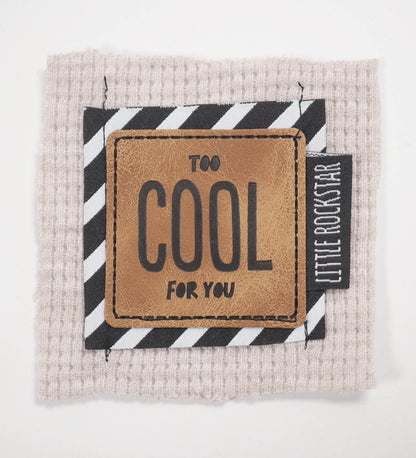 Kunstlederlabel - too cool for you *iron - on* - Paul &amp; Clara