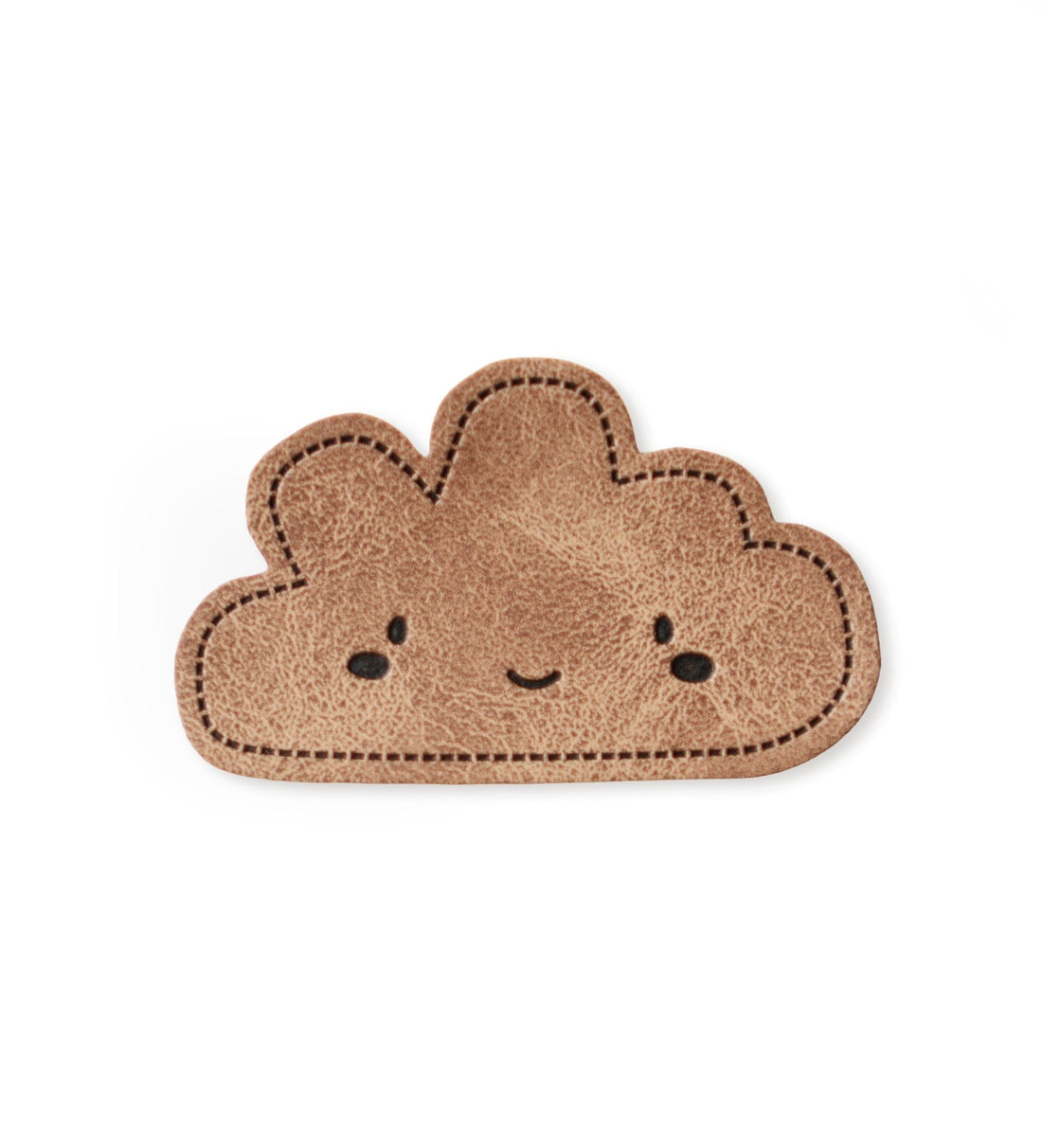 Kunstlederlabel - wolke mit Gesicht *iron - on* - Paul &amp; Clara