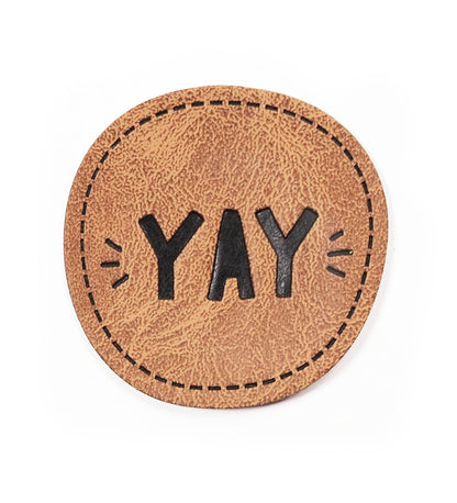 Kunstlederlabel - YAY *iron - on* - Paul &amp; Clara