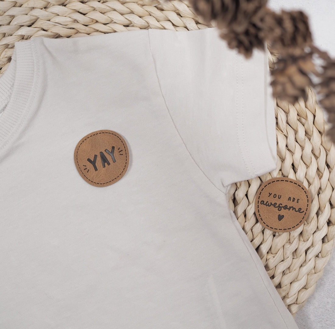 Kunstlederlabel - you are awesome *iron - on* - Paul &amp; Clara