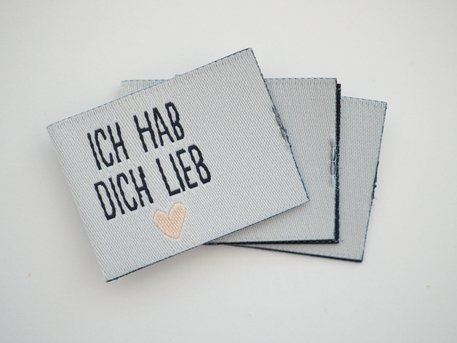 Label *Ich hab dich lieb* - 3,1 x 2,4 cm - 4er Pack - Paul &amp; Clara