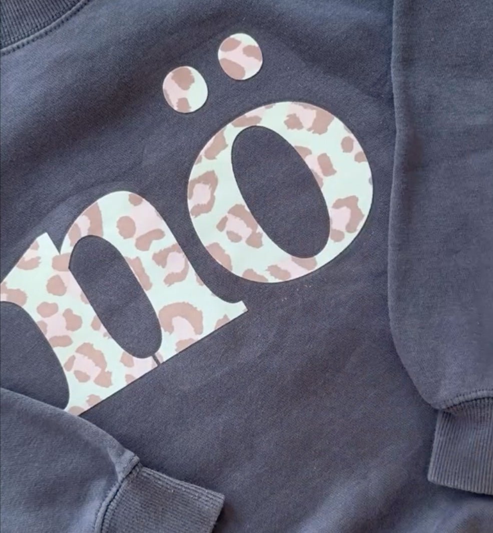 *LIMITIERT* XXL Flock - Patch - nö - Leo - *iron - on* - Paul &amp; Clara