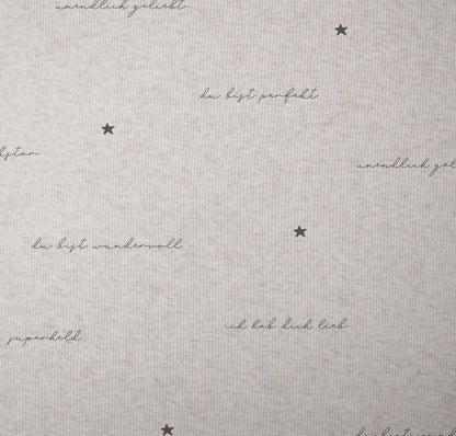 little words - *kleiner rockstar* - Stern - Allover - Ecru *Melierter - Rippenstrick* - Paul &amp; Clara