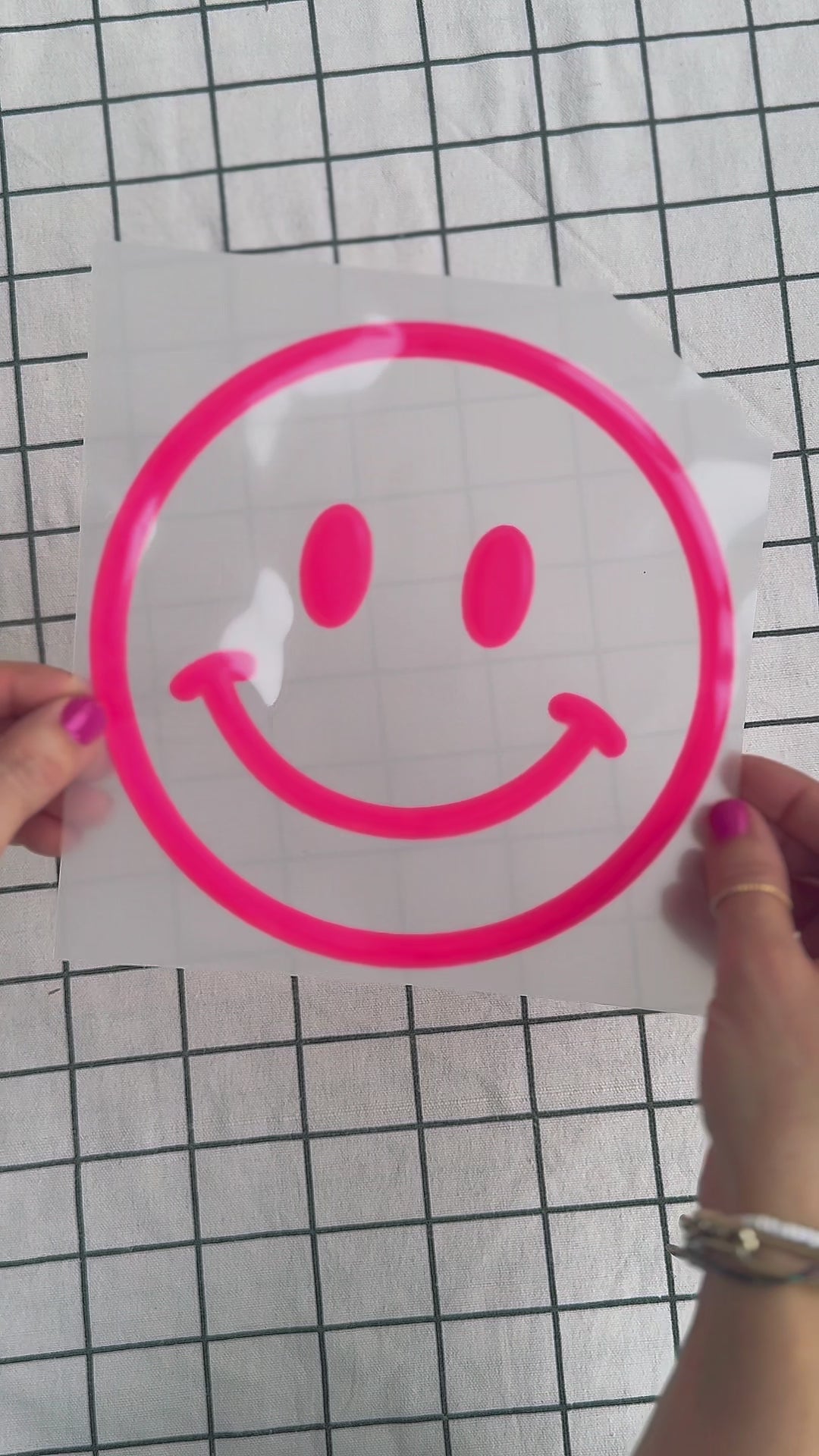 XL Flock-Patch - Smile *iron-on*