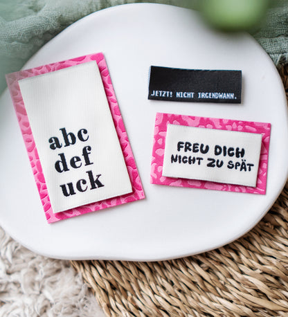 Klapp-Weblabel - jetzt. nicht irgendwann. *antrazit*