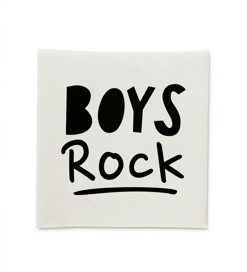 Baumwolllabel *boys rock* - 4er Pack - Paul & Clara