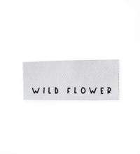 Baumwoll-Klapplabel * wildflower * - 4er Pack