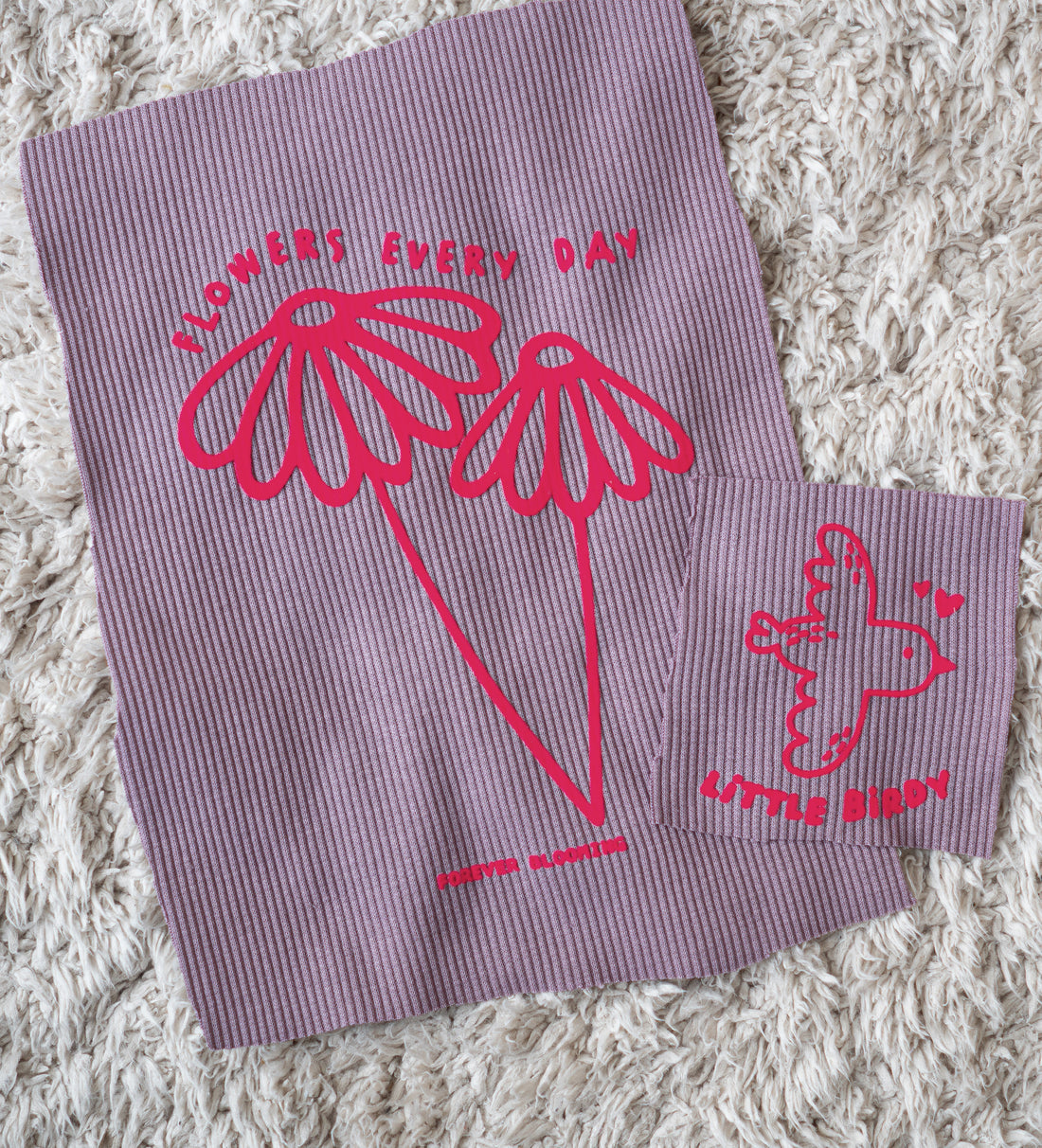 Flock-Patch - little birdy *iron-on* - Paul &amp; Clara