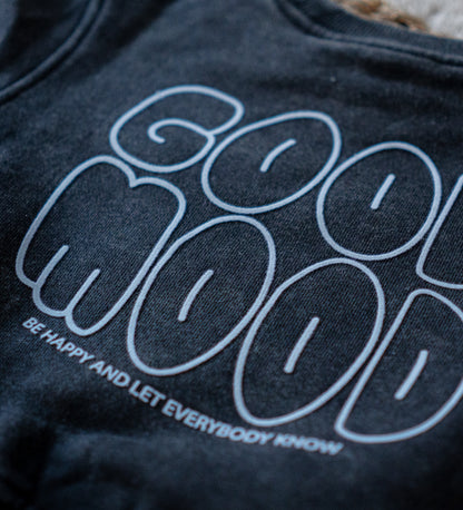 XL Flock-Patch - good mood *iron-on*