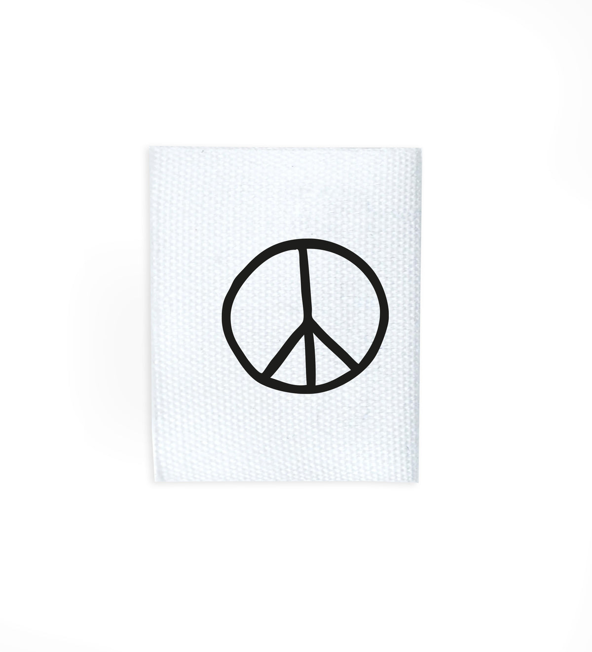 Baumwolllabel *Peace-Zeichen* - 2,5 x 3 cm - 4er Pack - Paul & Clara