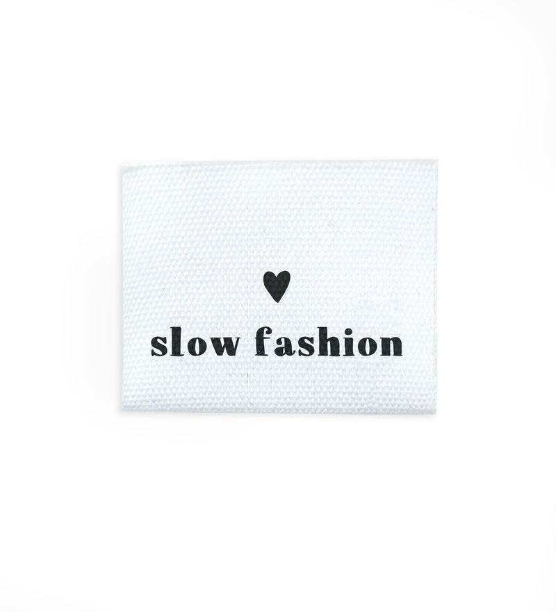 Baumwolllabel * slow fashion * - 2,5 x 3 cm - 4er Pack - Paul & Clara