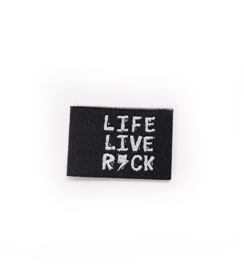 Klapp-Weblabel *live life rock* - 4er Pack - Paul & Clara