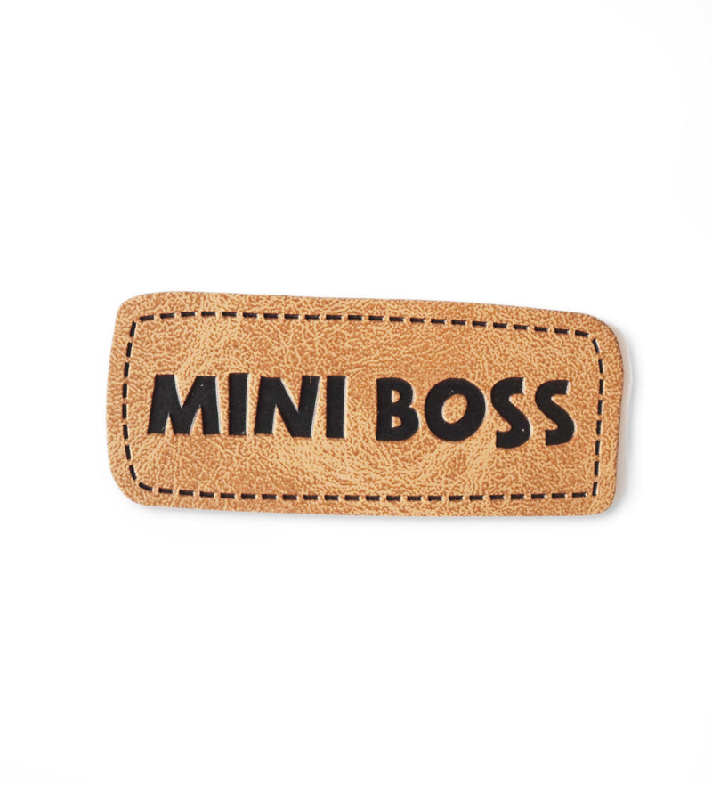 Kunstlederlabel - mini boss *iron-on*