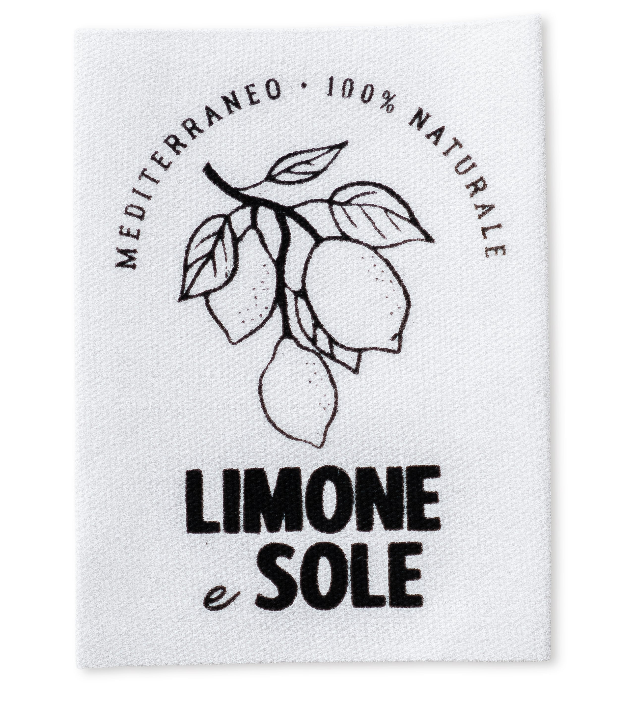 XXL-Baumwolllabel - limone e sole