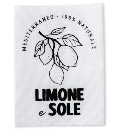 XXL-Baumwolllabel - limone e sole