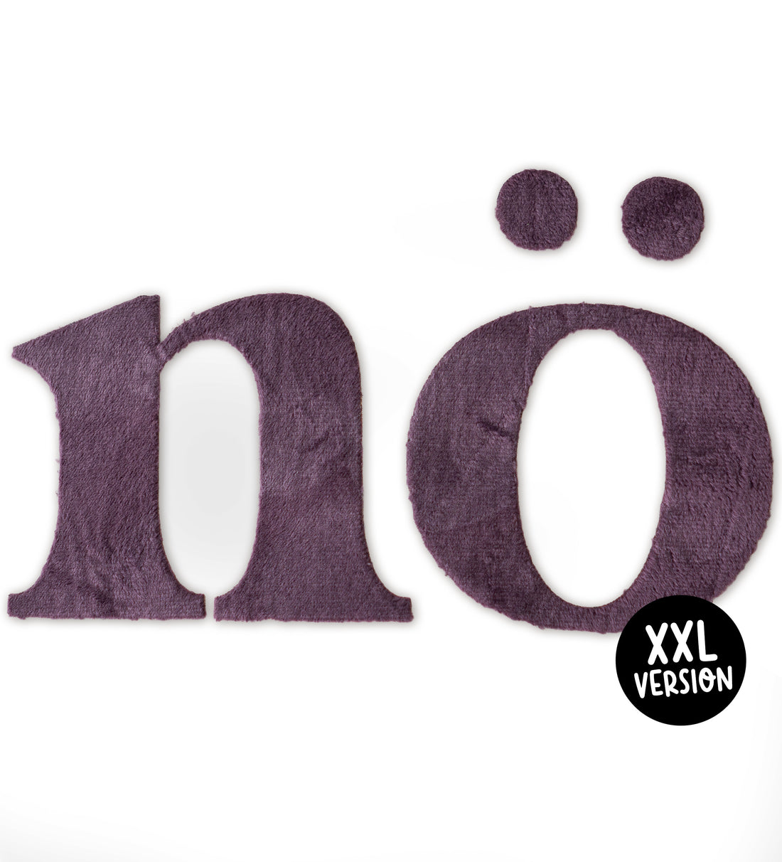 XXL Teddy-Patch - nö - MAUVE *iron-on* - Paul &amp; Clara