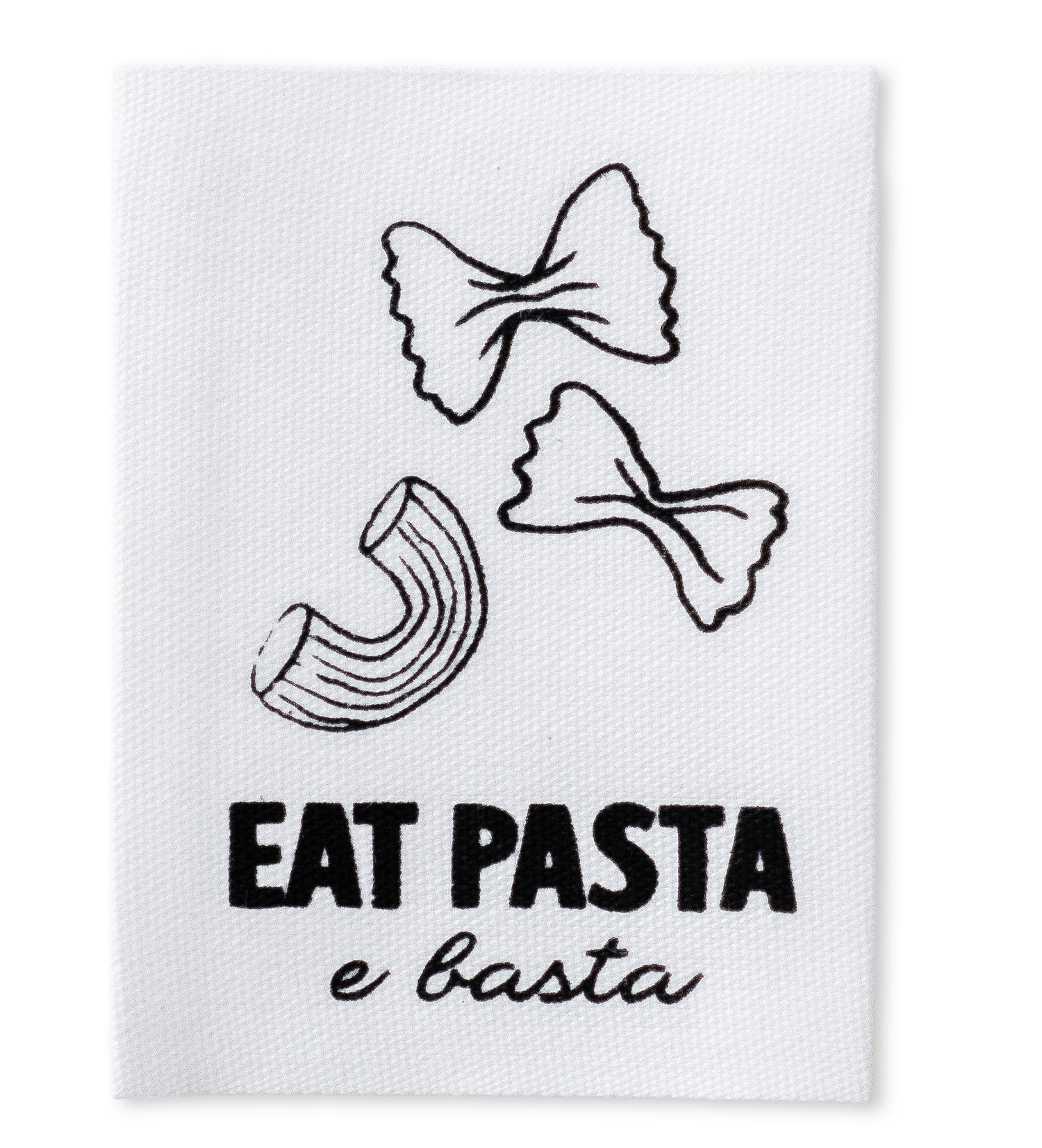 XXL-Baumwolllabel - eat pasta e basta