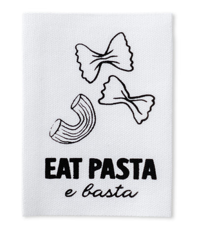 XXL-Baumwolllabel - eat pasta e basta