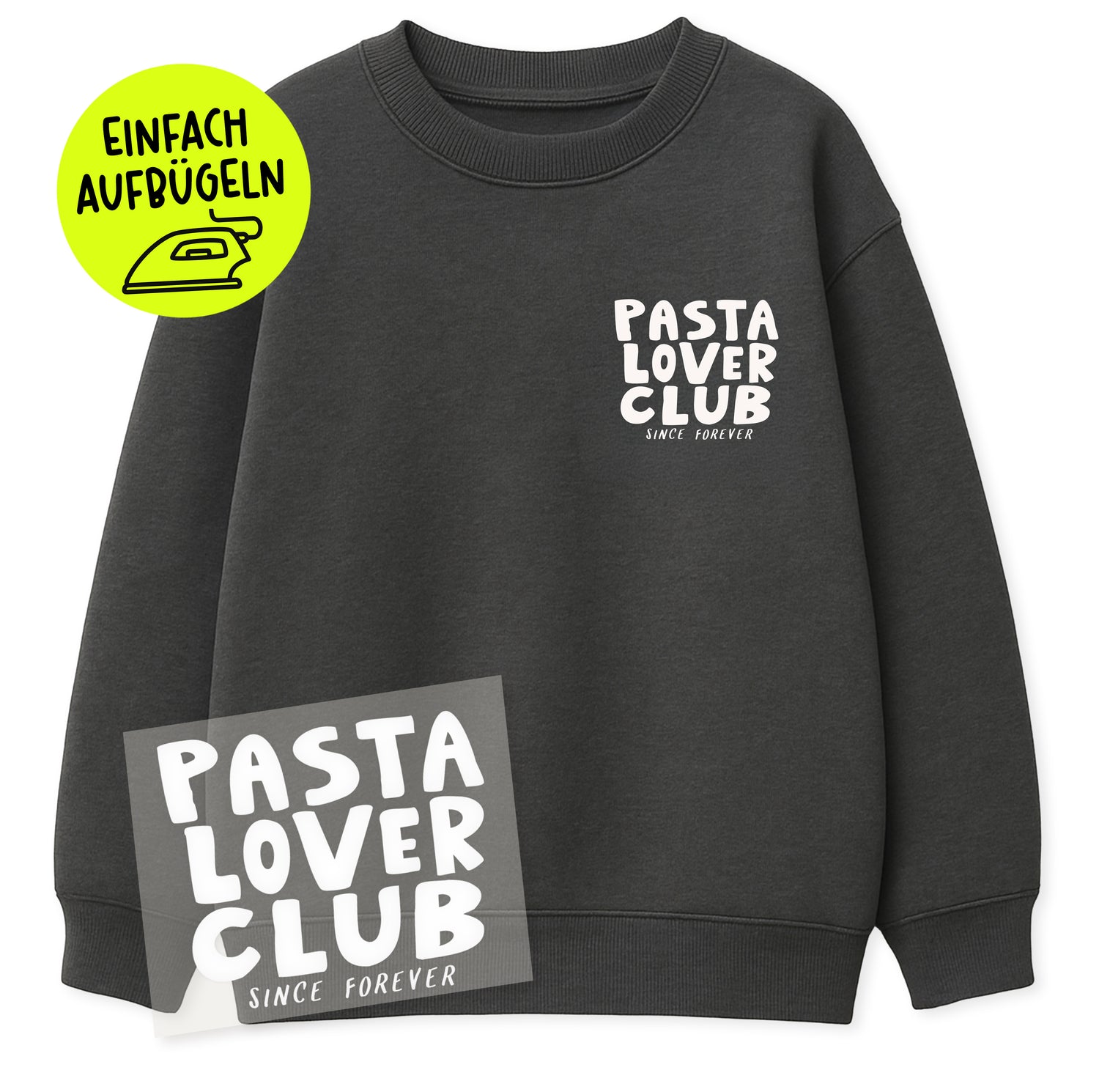 Bügelbild - Pasta Lover Club