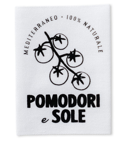 XXL-Baumwolllabel - pomodori e sole