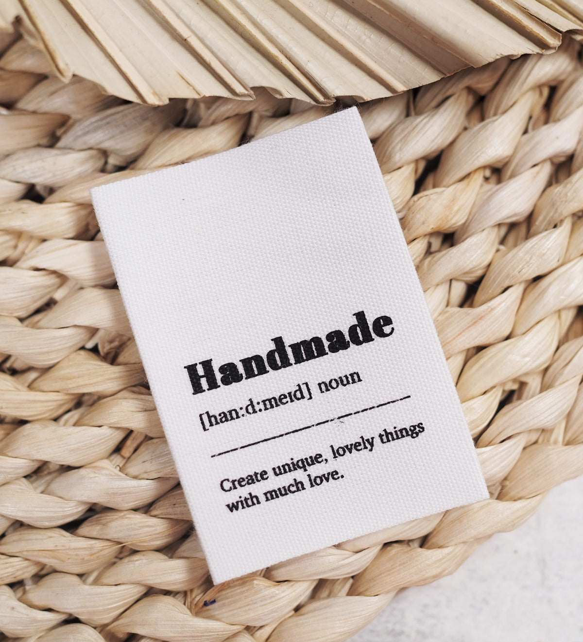 Baumwolllabel *handmade - create unique, lovey things* - 4er Pack