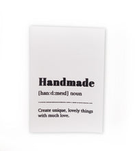 Baumwolllabel *handmade - create unique, lovey things* - 4er Pack