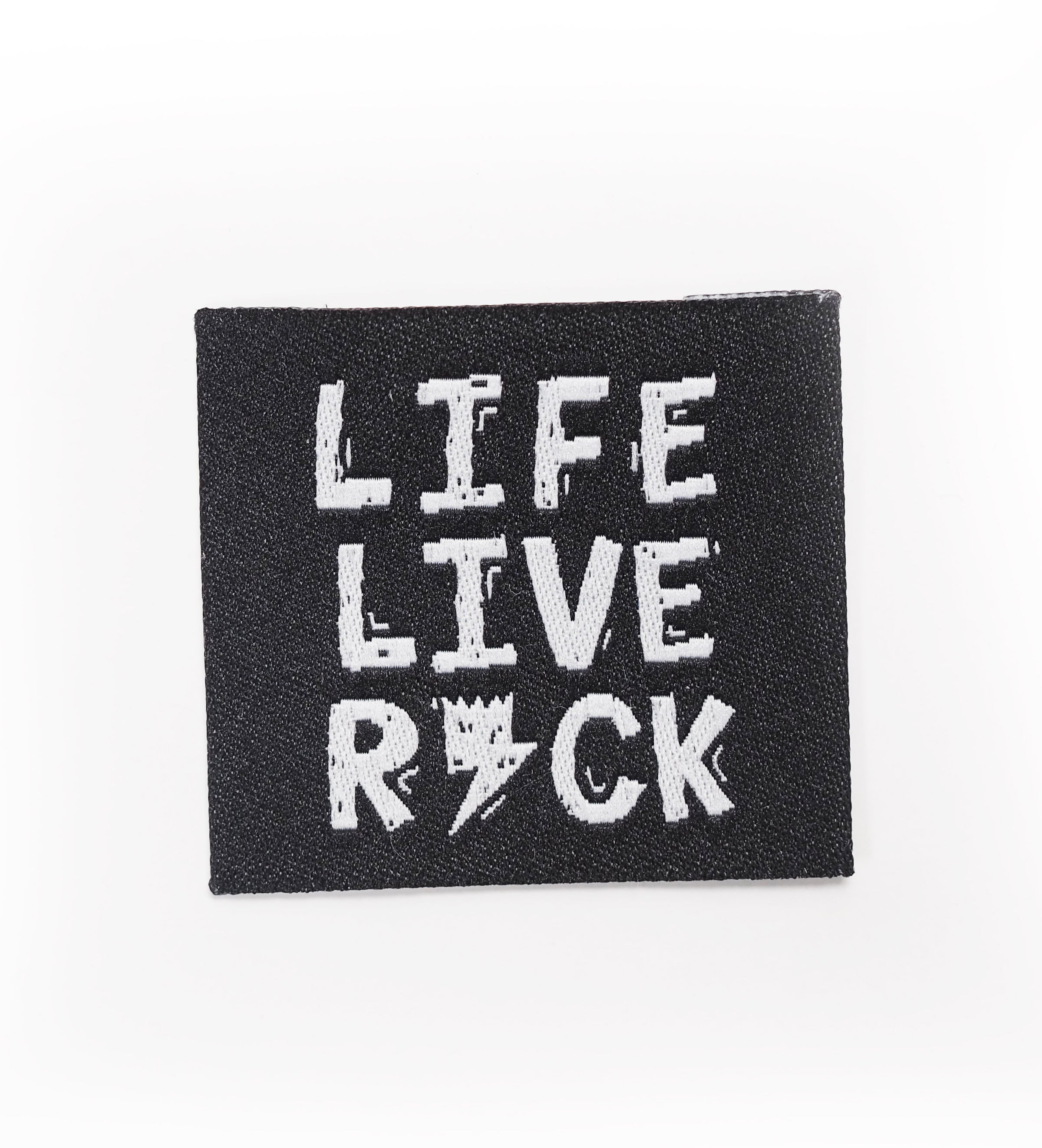 Weblabel *Life Live Rock* weiß - 4er Pack - Paul & Clara