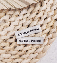 Weblabel *this bag is awesome* - 4er Pack