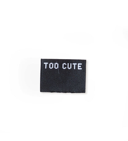 Klapp-Weblabel - too cute