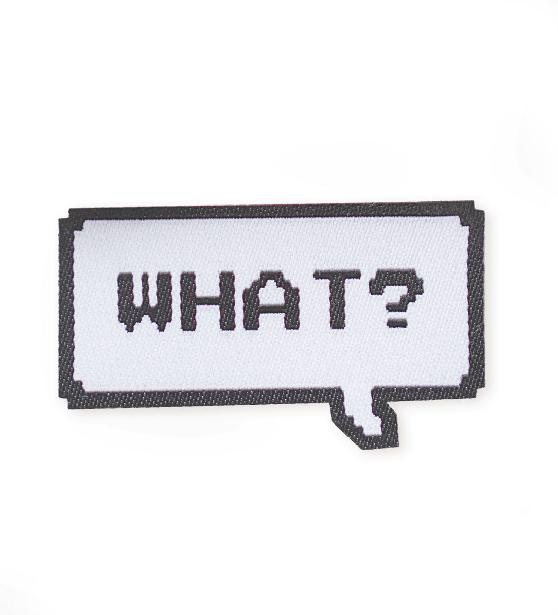 Patch - sprechblase "what" *iron-on*