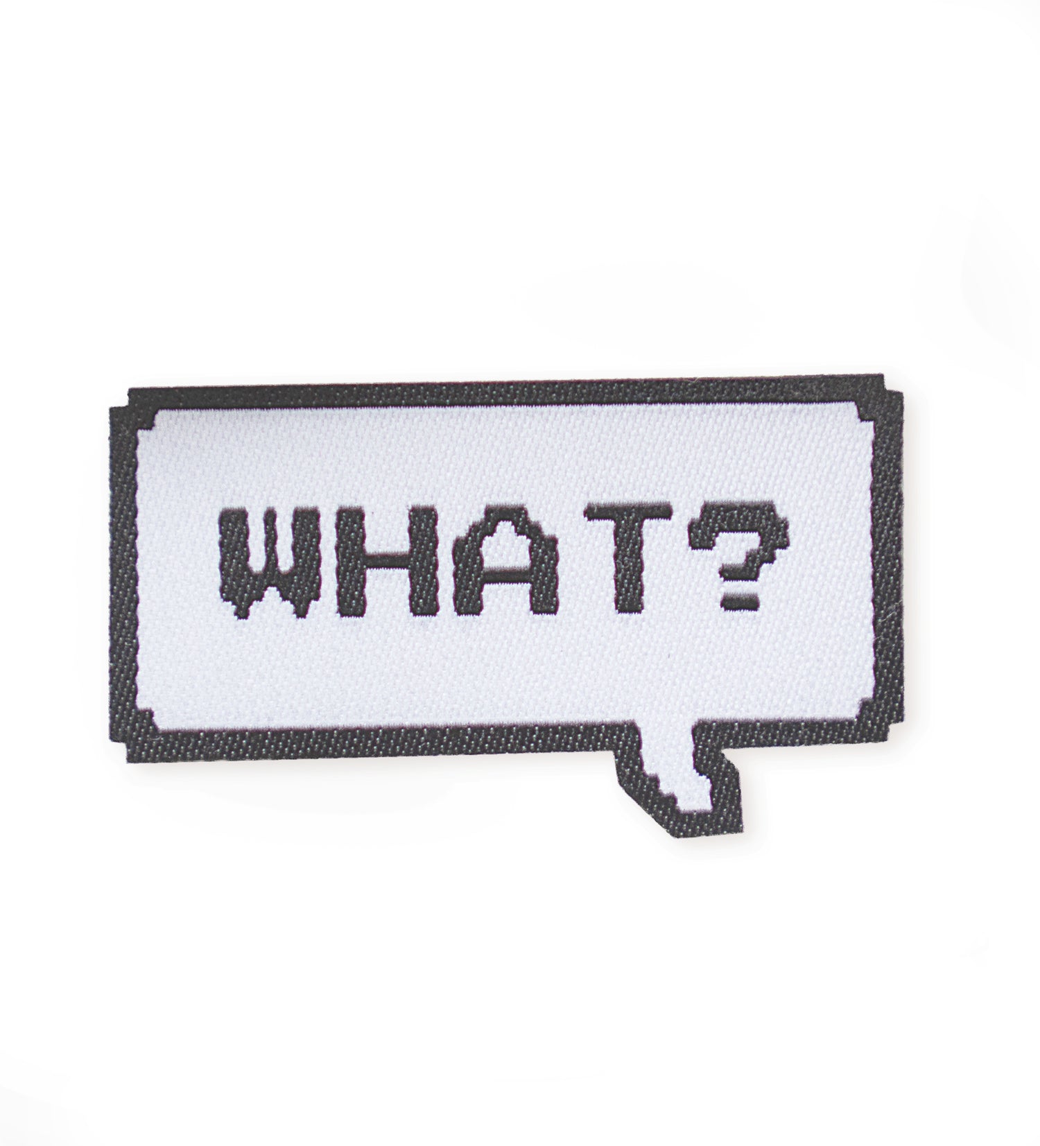 Patch - sprechblase "what" *iron-on*