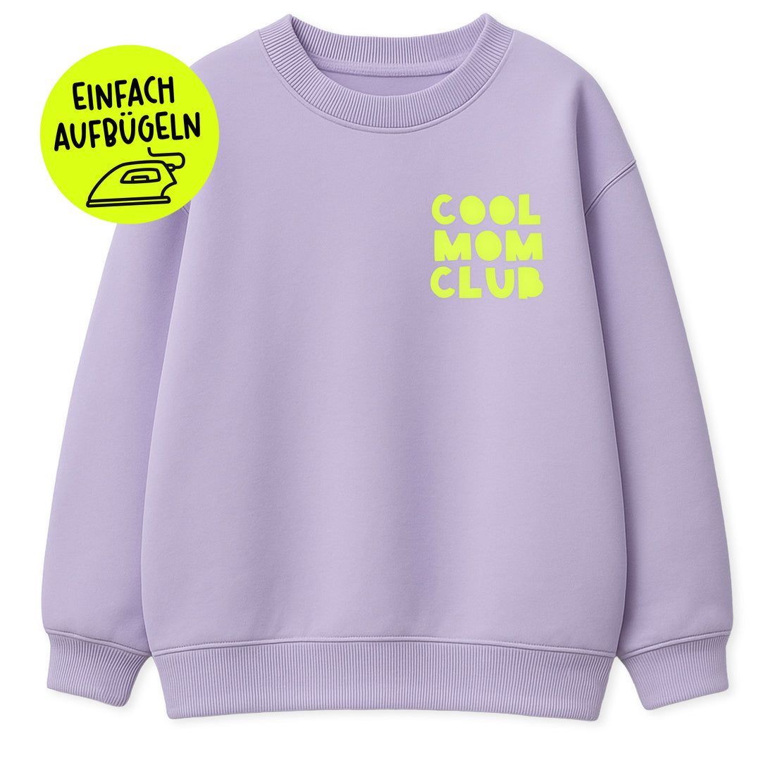Flock-Patch - cool mom club *iron-on*