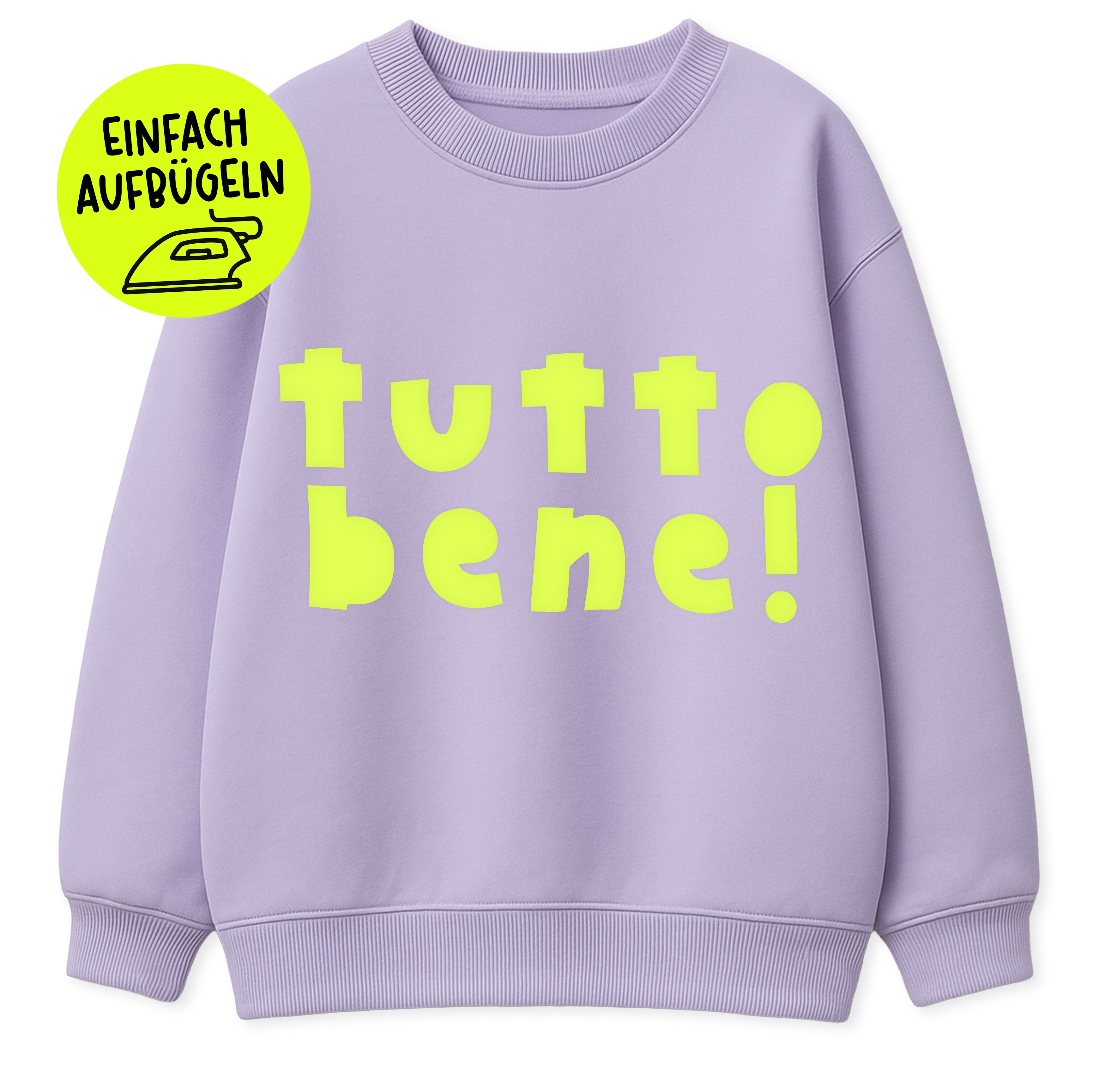 XL Flock-Patch - tutto bene! *iron-on*