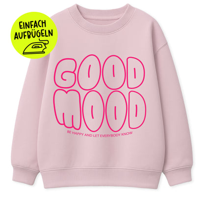 XL Flock-Patch - good mood *iron-on*