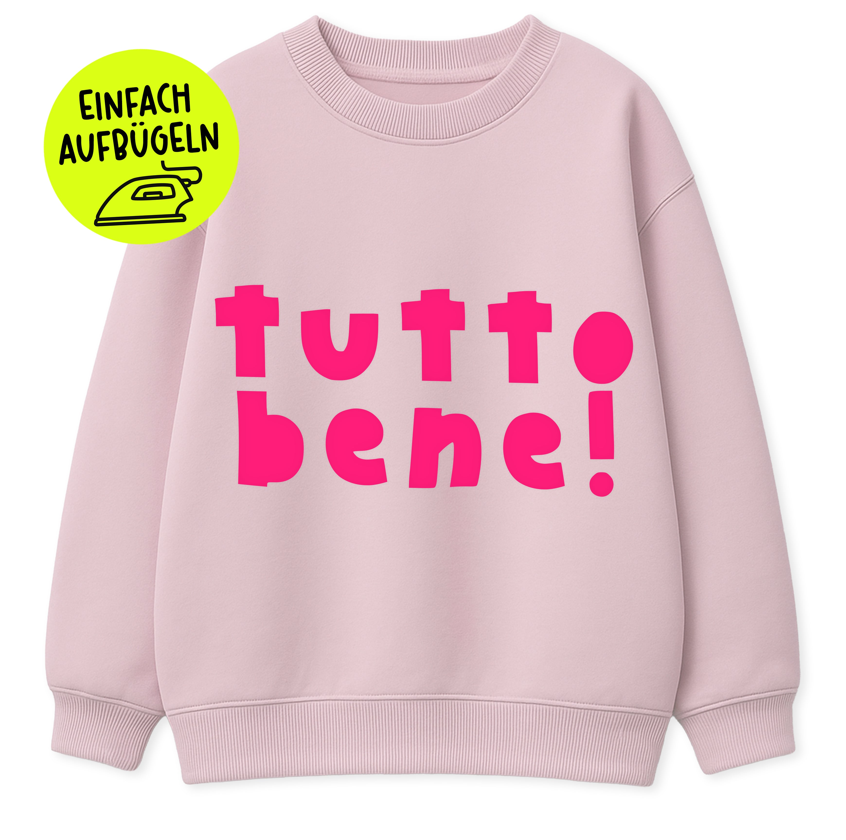 XL Flock-Patch - tutto bene! *iron-on*