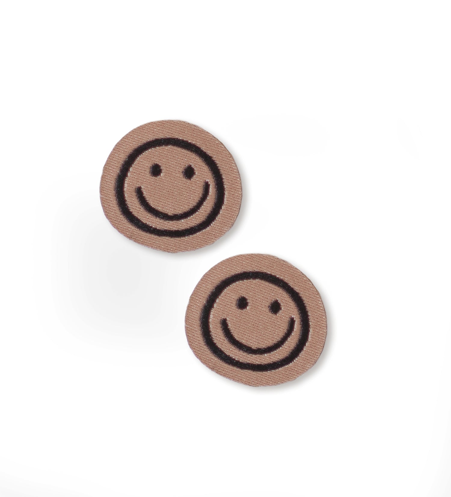 Patch - mini smile - 2er Pack - Braun *iron-on*