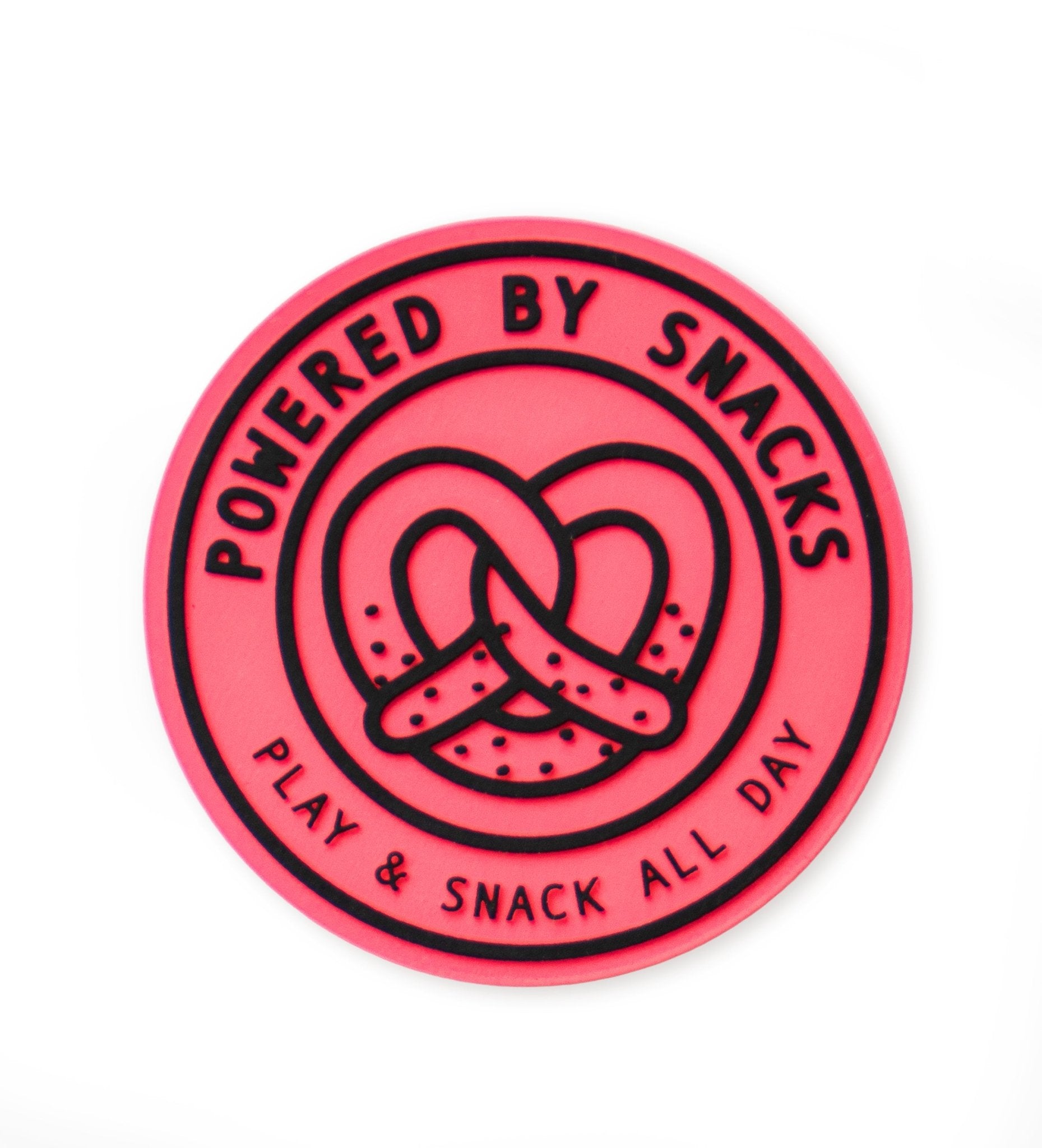 Silikon Patch - Brezel - neonpink - *iron.on* - Paul &amp; Clara