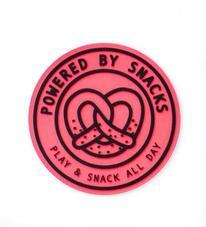 Silikon Patch - Brezel - neonpink - *iron.on* - Paul &amp; Clara