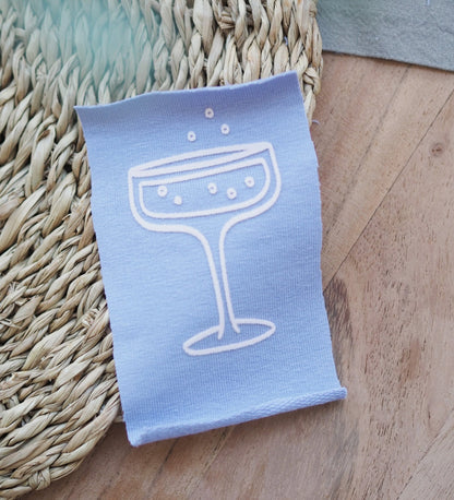 SPECIAL - EDITION! Flock - Patch - Champagner *iron - on* - Paul &amp; Clara