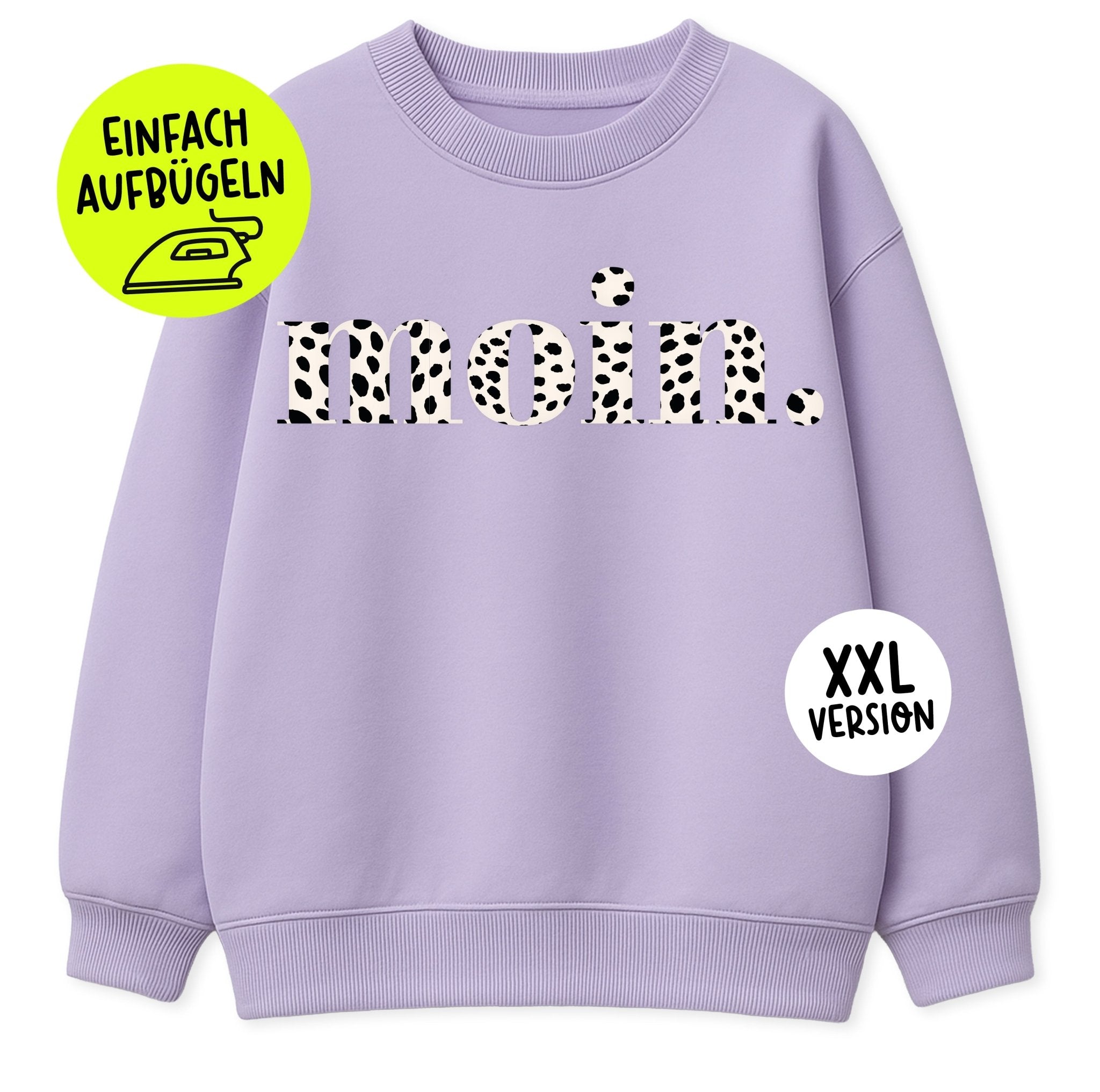 *SPECIAL - EDITION* XXL Flock - Patch - moin - DOTS *iron - on* - Paul &amp; Clara