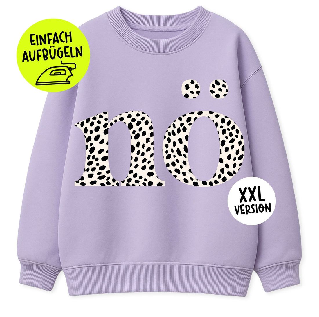 *SPECIAL EDITION* XXL Flock - Patch - nö - DOTS - *iron - on* - Paul &amp; Clara