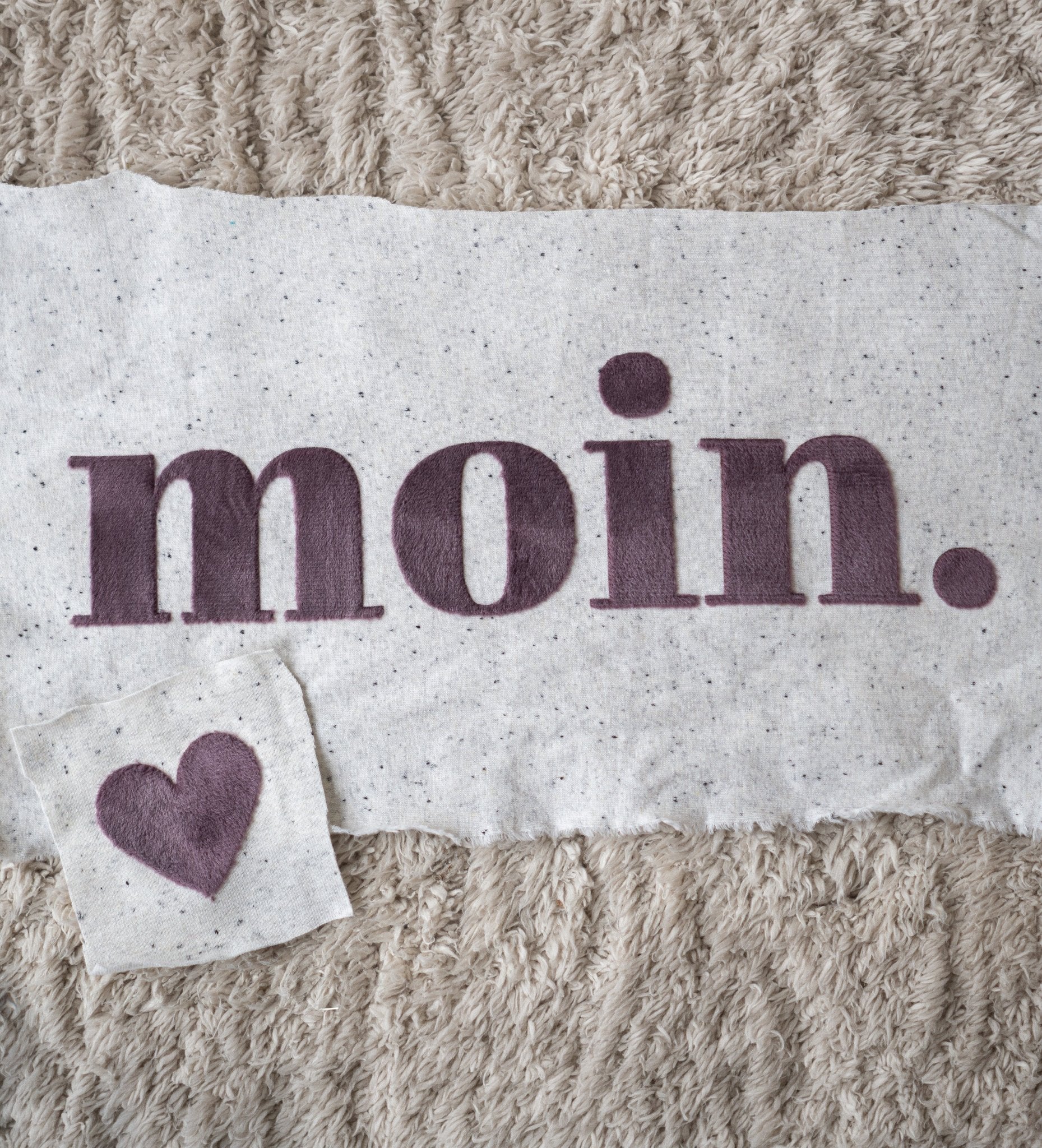 Teddy - Patch - herz mauve *iron - on* - Paul &amp; Clara