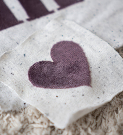 Teddy - Patch - herz mauve *iron - on* - Paul &amp; Clara