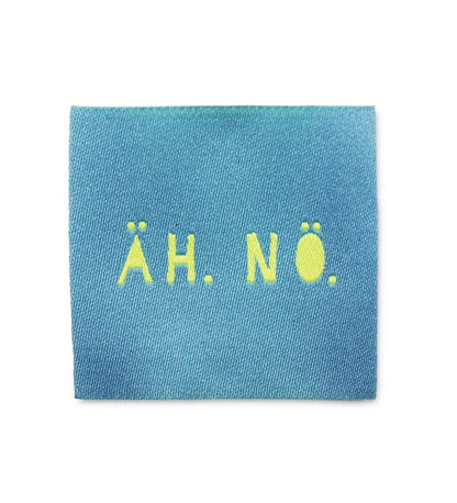 Weblabel *äh nö* blau/neon gelb - Paul &amp; Clara